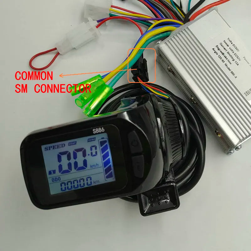 Electric Scooter Instrument E-Bicycle DIY PART MTB LCD Smart Dashboard 886 WITH Switch Default Setting Agreement /PROTOCOL No. 2