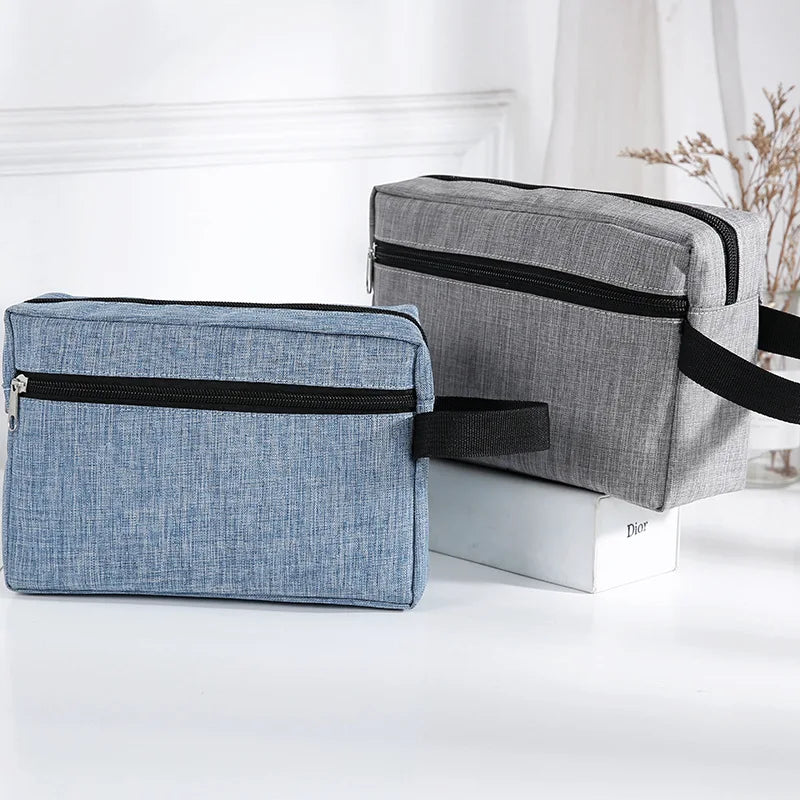 Large Fashion Oxford Cloth Travel Cosmetic Bag Waterproof Toiletry Wash Kit Storage Hand Bag Pouch for Women Men Male Handbag