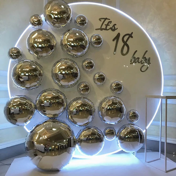 Party Supplies White Circle Wedding Round Acrylic Panel Backdrop Wall Decoration