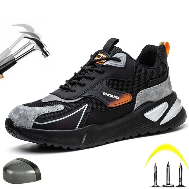 Fashion Brand Lightweight Sports Safety Shoes Steel Toe Comfort Casual Industrial Factory Construction Work Summer Autumn Winter