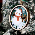 Wholesale Charming  3D Wooden Tags Custom Laser Cut Wood Crafts  Ornament  Christmas Tree Decoration Hanging Ornaments for 2026