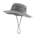 Wholesale Custom Logo Net Breathable Retro Washed Cotton Hat With Elastic Strap Bucket Fishing Hiking Climbing Hat for Women Men