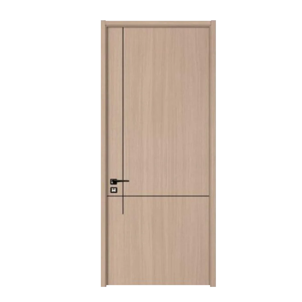 2026 New Interior Hinged Solid Wood Door Bedroom Frameless Hidden Door Invisible Set Wooden Door Customizable
