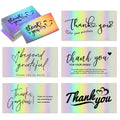 50pcs/bag 5*9cm Laser Thank You Business Cards for Support My Small Business Greeting Gift Box Decoration