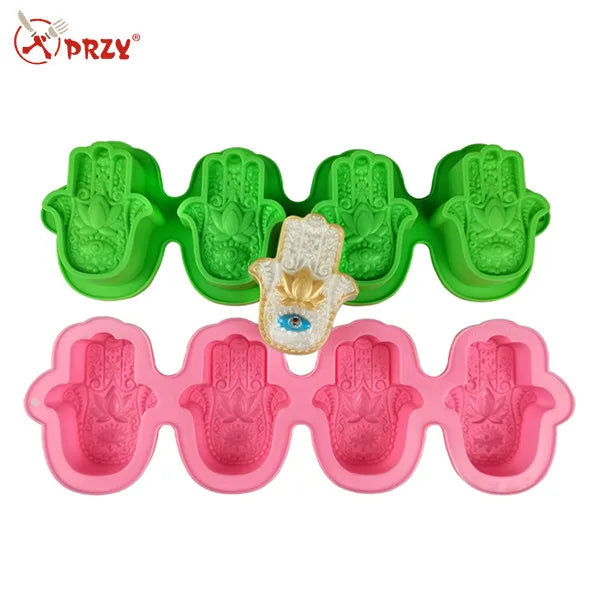 Hand of Fatima DIY 4 Cavity Handmade Candle Silicone Soap Mold
