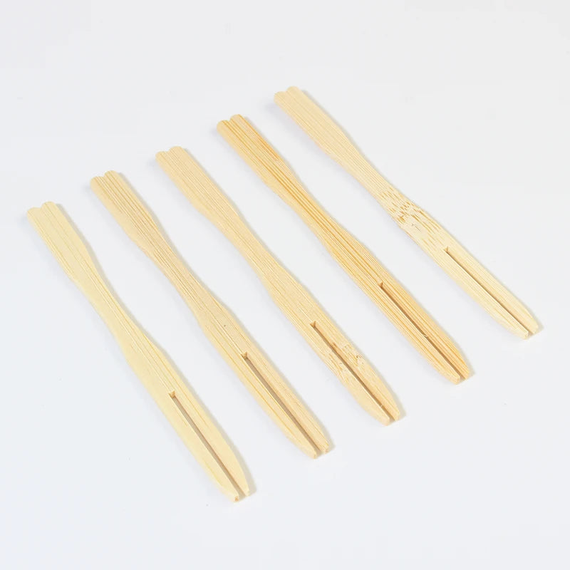 Wholesale Natural Bamboo Disposable Fruit Forks for Picking Fruits at Parties