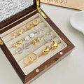 Wholesale 925 Sterling Silver Gold Plated Chunky Huggie Hoop Earrings for Women
