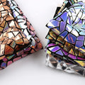 2022 Manufacturer Laser Big Sequin Velvet Latest Velvet African Hoh Lace Fabrics Patchwork Colorful Reflective Leather Fabric