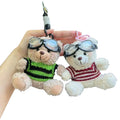 Wedding Bear Keychain Stuffed Animals Toys Pilot Sweater Peluches Teddy Bears Key Chains Bag Pendant Cartoon Bear Plush Keychain