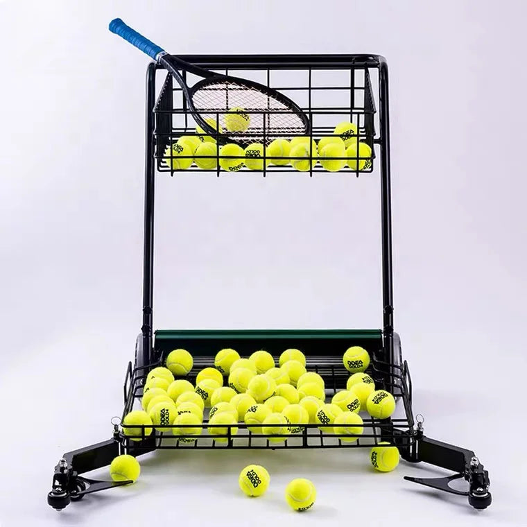 GZXG-08 Multifunction Metal Tennis Ball Cart Aluminium and Iron Sports Training Aid MegaBDM