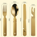Wholesale Stainless Steel Portable Folding Outdoor Camping Picnic Travel 4 PCS Set Flatware Cutlery Set