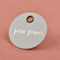 Custom logo Recyclable Paper Round Swing Tag Garment Foil Gold Hot Stamping Paper hang Tag for Clothing/jewelry