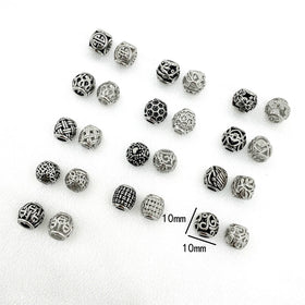 Multiple Patterns Bracelet Connector Charms Silver Brass Hole Beads Spacer Bead for Jewelry Making