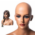 H5 Window Wigs Display Mannequin Head Fiberglass Female Head Mannequin With Shoulder