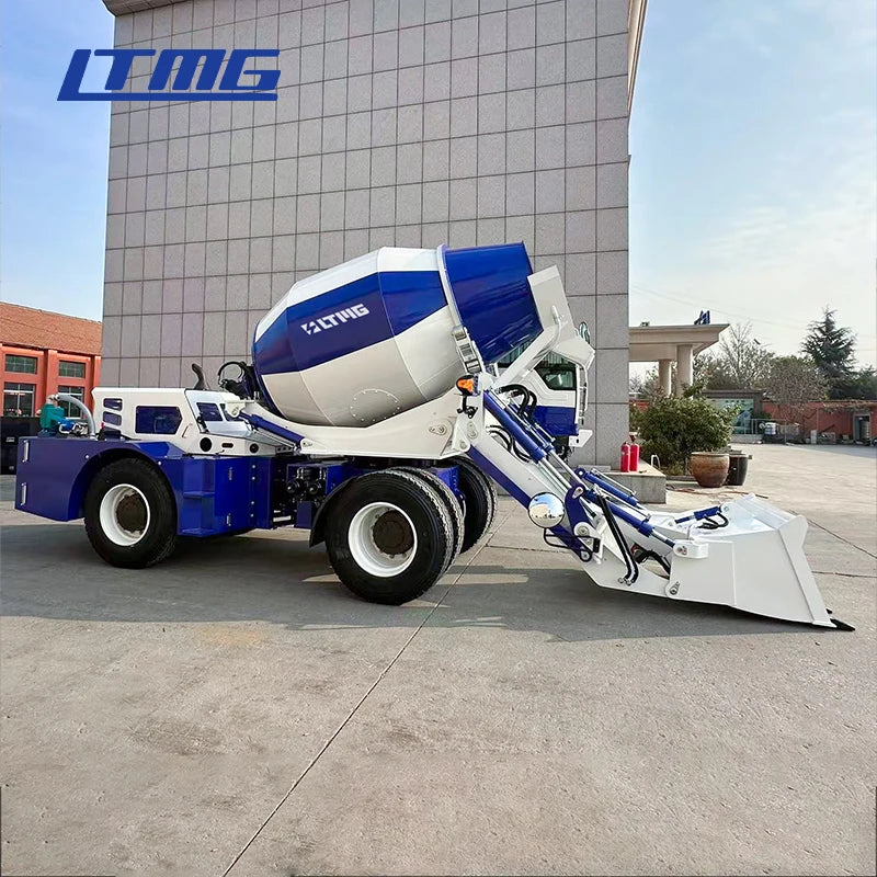 Manufacturer High-Efficiency Cement Mixers Tank Trucks 3.5 Cubic Capacity Concrete Mixer with Self-Loading Feature