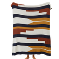 Wholesale 100% Pure Cotton Polychromatic Pattern OEKO-TEX Knitted Throw Blanket for Bedding YD