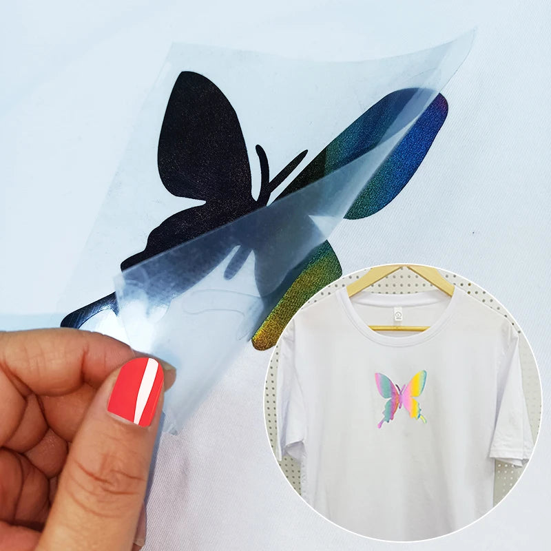 2025 New Style Custom Pictures Pop Labels Reflective Laser for Heat Transfer Custom Logo Iron Vinyl Garment Strong Elasticity XH MegaBDM