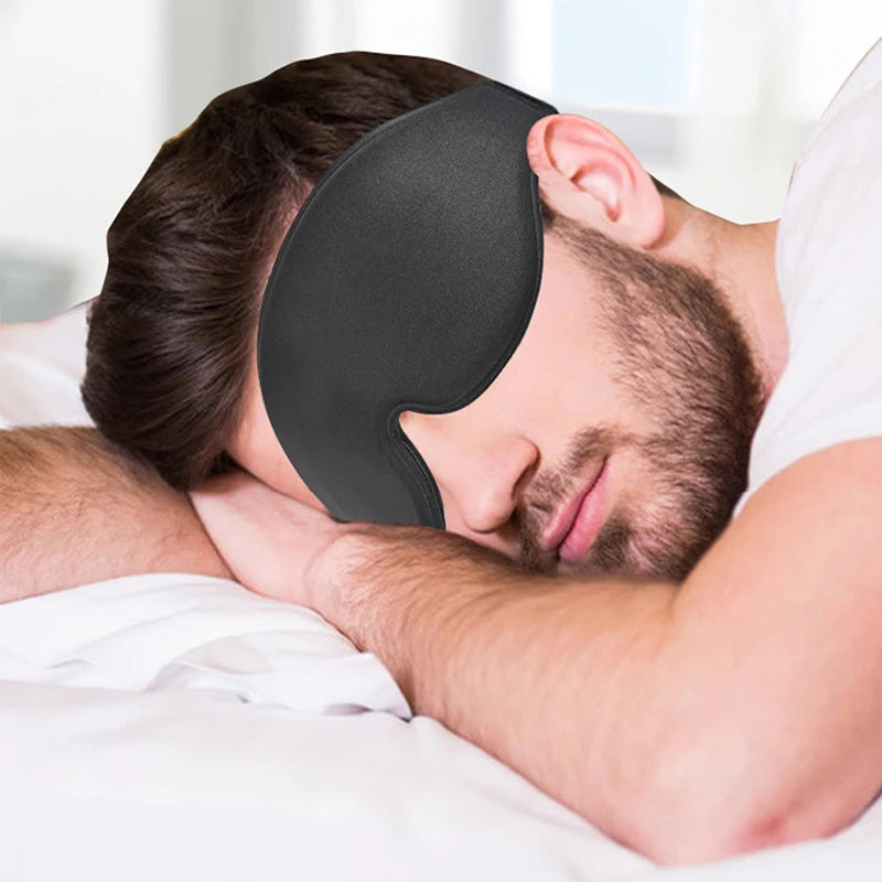 Luxury Ergonomic 3D Eye Cover Sleeping Mask Concave Molded with Cotton Light Blocking for Deeper Longer Lasting Sleep