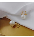 New Freshwater Pearls 14K Gold Simple Earring Drop With Large Pearls Earrings for Girls Woman