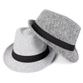 Trilby Fedoras Panama Jazz Hat Short Brim Bowler Hat for Men Women