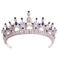 2022 Baroque Color Crystal Rhinestone Pearl Women Hair Jewelry Headdress Queen Princess Golden Pageant Zircon Crown Tiaras
