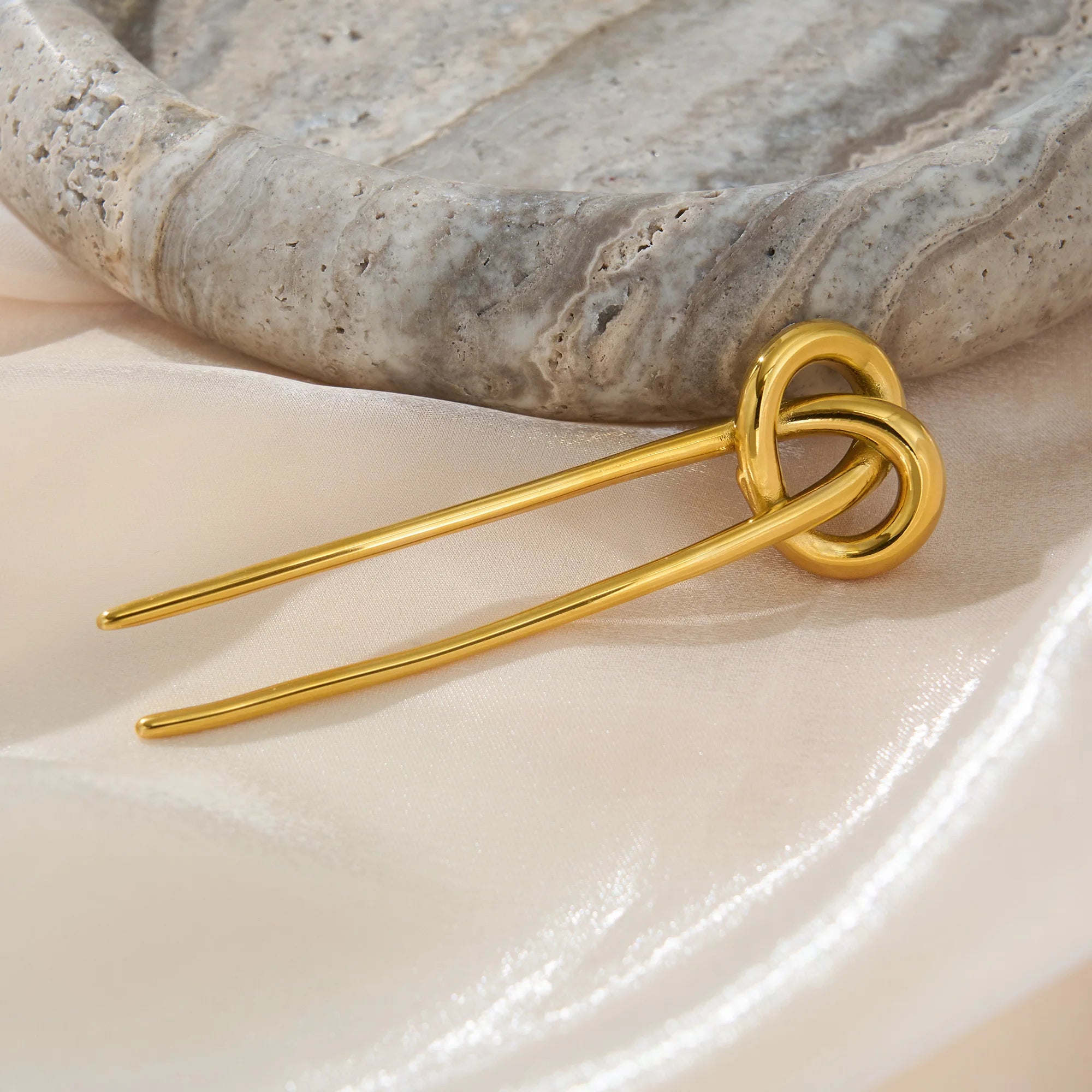 Dazan New HOT 18k Gold Plated Stainless Steel High End BOHEMIA Minimalist Twist Hairpin Hair Accessories Youth Girl Jewelry