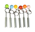 Wholesale Custom logo 3d Cricket Ball Keychain Charm Accessories Metal Personaliss Car Mini Keyring Cricket Bat Sports Key Chain