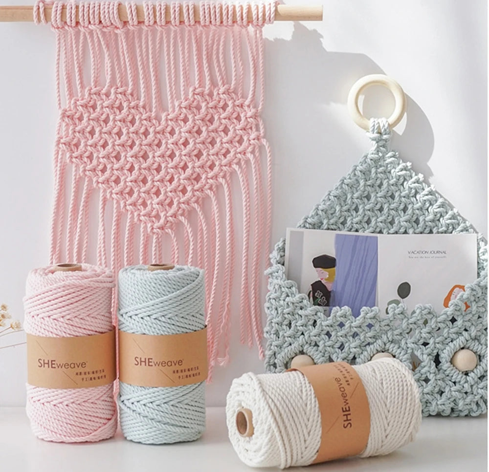 Wholesale 3.5mm Foam Rope Weaving Manual DIY Handmade Cotton Rope