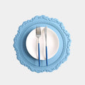 Round Shape Easy to Clean Anti Skid Waterproof Heat Resistant Embossed Pattern Coaster Tea Time Mat Dish Mat Silicone Placemat