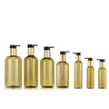 Matte Gold 130ml-500ml Plastic PET Empty Bottles with Pump for Shampoo Conditioner Lotion Sizes Ranging From 8oz to 350ml