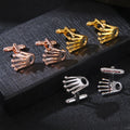 Modern Simple Design Ready to Ship Premium Cuff Links Men Brass Silver Gold Royal Crown Cufflinks