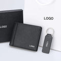 Gents Purse Unique Products Promotional Leather Men Gift Set Key Chain Holder Wallet Organizer