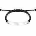 Fashion Stainless Steel Custom Any Words Women Men Blank Bar Adjustable Bracelets