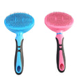 Self Slicker Pet Groom Brush Comb Dog Brush Cat Comb With Self Clean Button With Masaging Bead on Tips