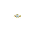 Beadsncie 14K Gold Chain Necklace Bracelet Round Blank Bezel Pendant Connector