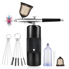 Barber Tattoos Airbrush Kit Portable USB Rechargeable Hair Nail Makeup Paint Spray Gun Cordless Compressor Airbrush