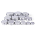 Factory Price Round 10g-1000ml  Silver Aluminum Jar Can Stored Cosmetic Aluminium Tins