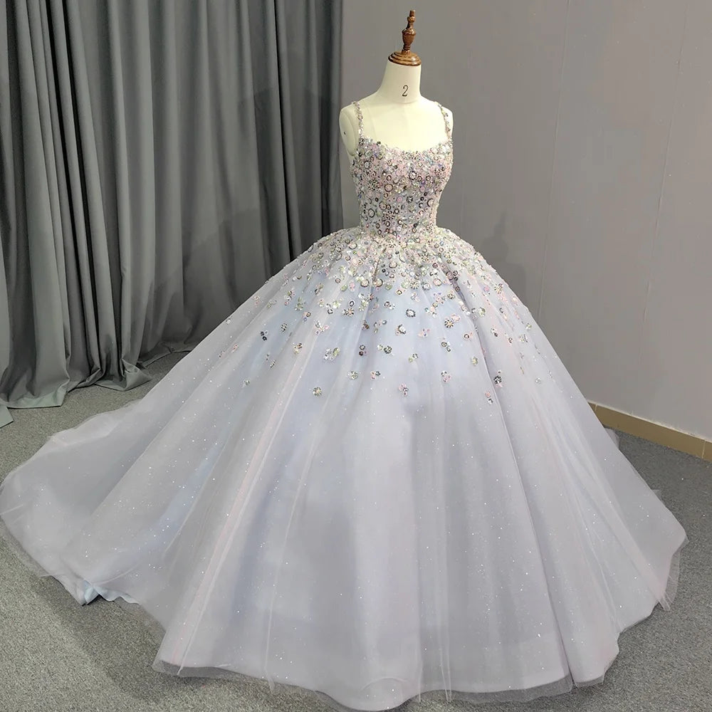 Jancember 6610 Fashion Spaghetti Strap Plus Size Women's Long Quinceanera Dresses