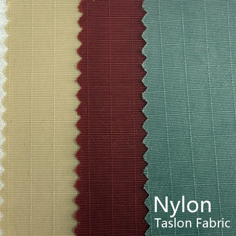RTS Wholesale Ripstop Plaid Fabric Taslan Fabric Waterproof Free Sample Nylon Taslan Fabric for Backpack