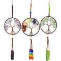 Wholesale Colorful Gemstone Suncatcher Crystal Beads Handmade Life Tree Car Hanging Ornament for Wall Decor