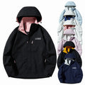 Aoyema Custom Order Unisex Outdoor Jacket Hooded Pure Color Windproof Windbreaker Jacket for Women Men