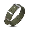 Custom Olive Green Nylon Straps 20mm 22mm Watch Bands Ribbed Nylon Watch Straps with 304L Ss Hardware