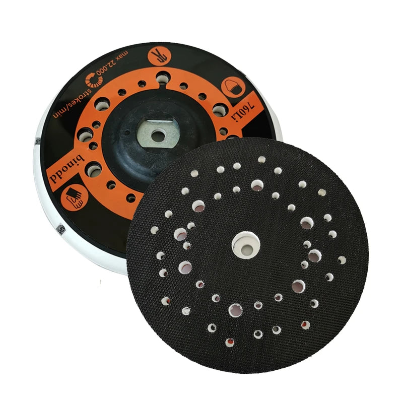 150Mm 6 Inch Sander Backing Dust-Free M8 Thread 43 Holes Polishing Pad Polishing Pad Suitable for RUPES Pneumatic Tray Electric