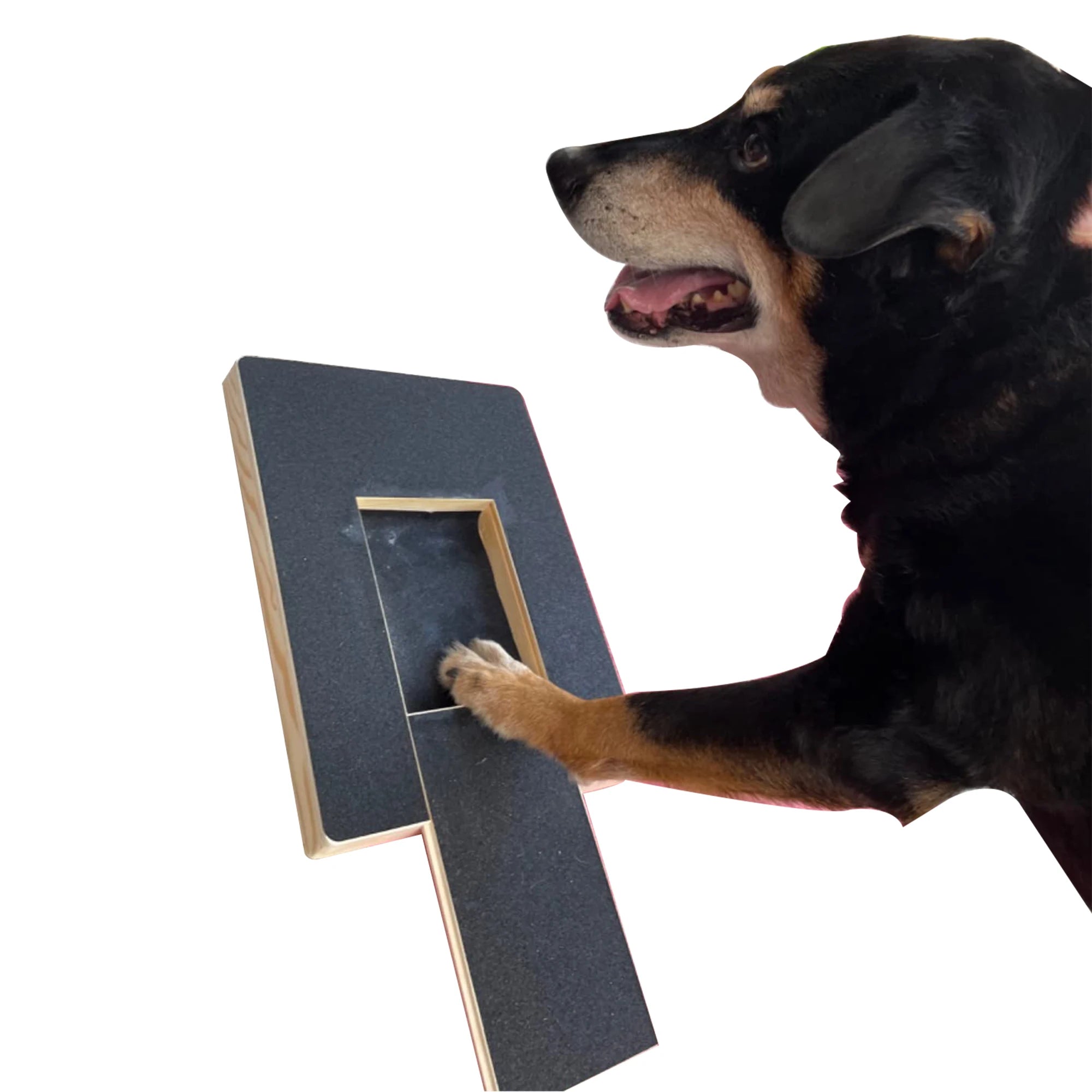 Modern Living Room Dog Nail Clippers Gentle New Scratch Pad File Wooden Board Shape with Hidden Treat Drawer Bamboo Material