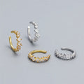 SP Luxury Fashion Non Pierced Earrings Cuff S925 Sterling Silver CZ Zircon Cuff Earrings