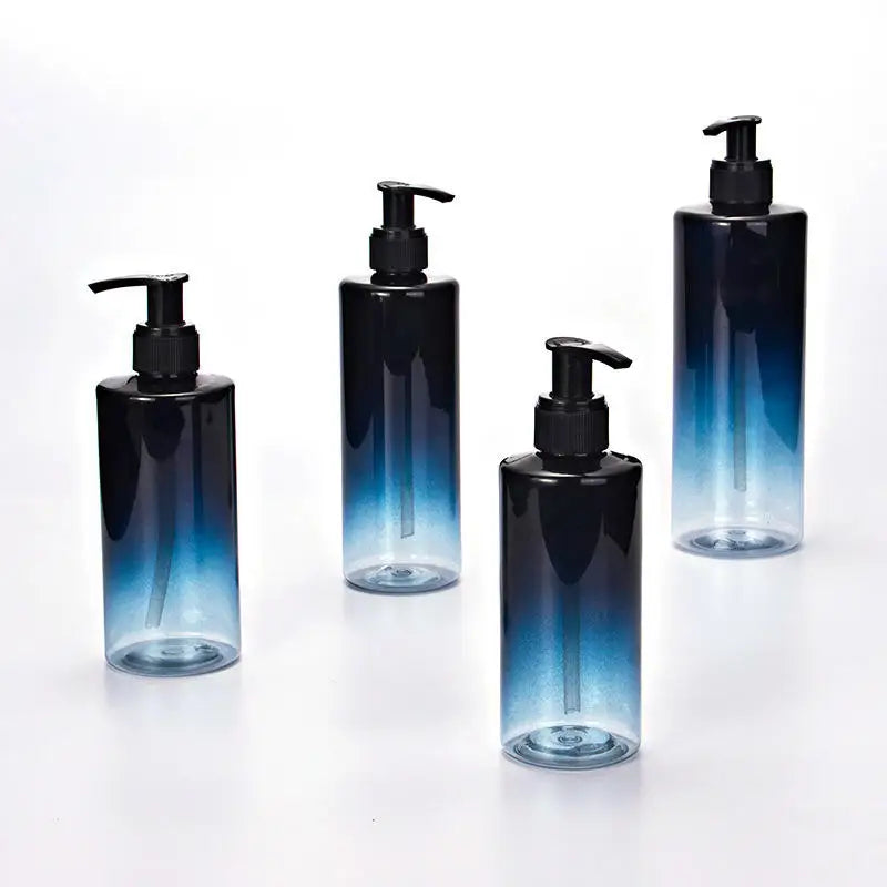 Hot Sale PET Shampoo & Lotion Bottles 200ml 300ml Pump Sprayer Screen Printing