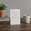 Custom Wishing Well RSVP Invitations Contact Card Letterpress Printing on Offset Paper Cardboard Corrugated Board Material