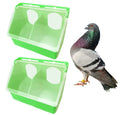 YYB LMB07 2 Holes PP Plastic Feeder Cup Hanging Cage Box Bird Parrot Pigeon Food Dispenser