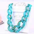 Exaggerated Accessories Acrylic Chain Clavicle Chain Ring Buckle Necklace Oversized Choker Accessories