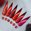 BORN PRETTY PRO 15ml Cherry Ruby Red Glass Gel Beads Cat Magnetic Gel Cruelty Free Vegan Cat Eye Gel Nail Art Varnish